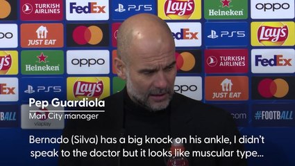 Guardiola gives update on Man City duo injured in Champions League win