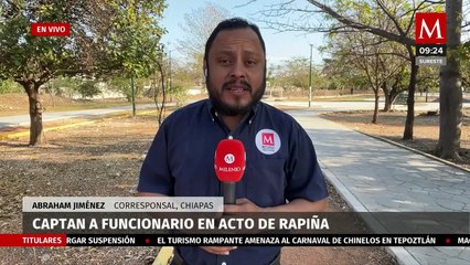 Captan a funcionario en acto de rapiña tras volcadura de un camión en Chiapas