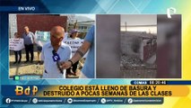 Comas: denuncian que colegio está destruido y lleno de basura a pocas semanas de inicio de clases