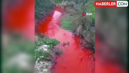 Bursa'daki Demirtaş Deresi kimyasal atıklarla turuncuya boyandı