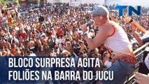 Bloco Surpresa agita foliões na Barra do Jucu
