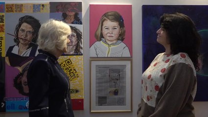 Queen’s five-word response to Princess Charlotte painting on display at London art studio