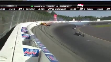 Fórmula Indy 2015 - GP de Pocono - acidente fatal de Justin Wilson (BandSports)