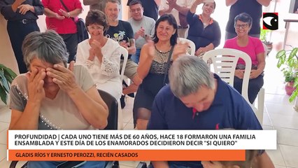 Profundidad  Cada uno tiene más de 60 años, hace 18 formaron una familia ensamblada y este Día de los Enamorados decidieron decir Si Quiero