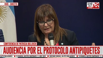Patricia Bullrich: "No puede con su genio Cristina, como esos criminales que regresan a la escena del crimen"