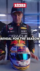 Checo presenta SU CASCO para la siguiente temporada de F1 #ChecoPérez #RedBull #F1
