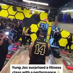 Yung Joc performs during fitness class and was paid $50,000