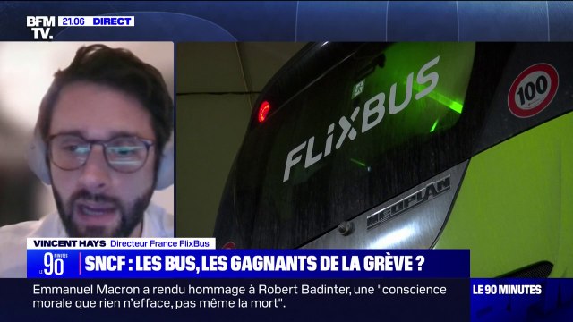 Grève à la SNCF: On a noté un fort afflux de consommateurs suite aux annonces des syndicats , explique le directeur de Flixbus France, Vincent Hays