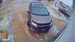 Car Slips and Slides Down Icy Driveway Caught on Vivint Doorbell | Doorbell Camera Video