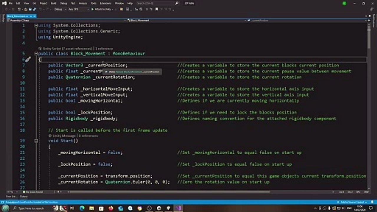 Unity 3D Tetris Clone #25 Block Movement
