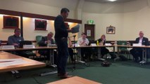 Scott Mann addresses Bodmin Town Council planning committee