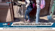 Los niños toman clases en las calles de Ciudad Juárez, no hay lugares para aprender