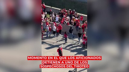 Tiroteo en Kansas: momento en el que los aficionados detienen a un sospechoso