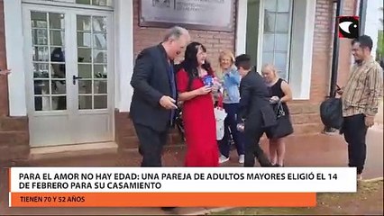 Para el amor no hay edad una pareja de adultos mayores eligió el 14 de febrero para su casamiento