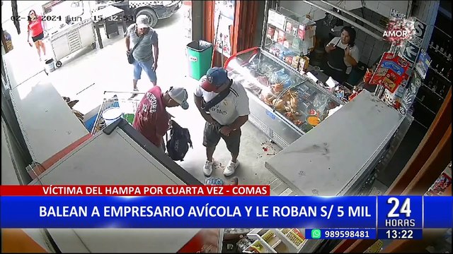 Terror en Comas: delincuente balea a empresario avícola para robarle 5 mil soles