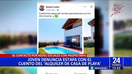 Verano 2024: joven paga S/900 para alquilar casa de playa, pero termina siendo estafada