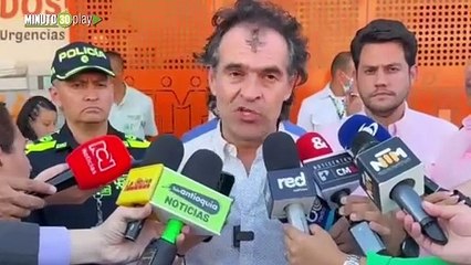 Alcalde Federico Gutiérrez acompaña en el hospital a bebé herida en el Palacio de Justicia de Medellín