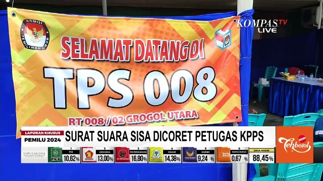 Ada Pemilih yang Tak Hadir, Petugas KPPS Coret Surat Suara yang Tersisa