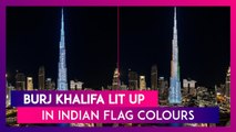 PM Modi In UAE: Burj Khalifa Lit Up In Indian Flag Colours To Welcome The Indian Prime Minister