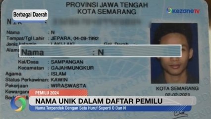 Nama Unik dalam DPT Pemilu 2024, Mulai dari Nama Satu Huruf hingga Dot Com