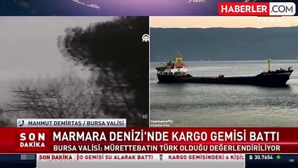 Marmara Denizi'nde kargo gemisi battı! 6 mürettebatı kurtarmak için çalışmalar başladı