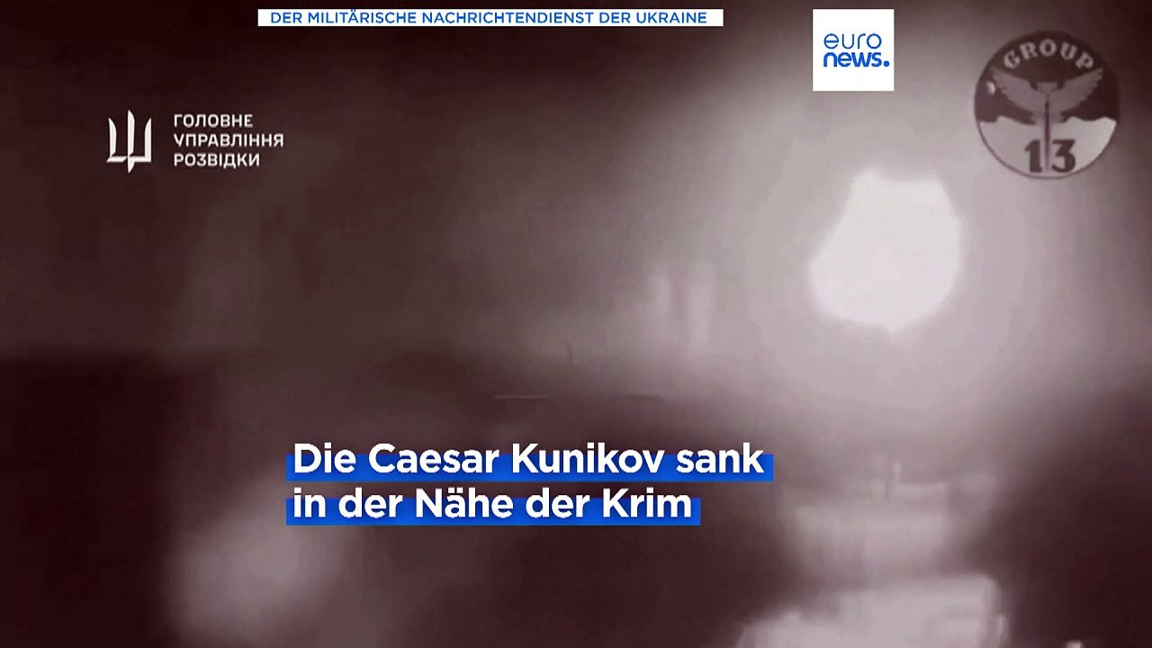Kiew versenkt russisches Kriegsschiff Caesar Kunikov im Schwarzen Meer