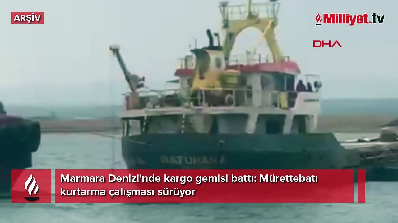Marmara Denizi'nde kargo gemisi battı: Mürettebatı kurtarma çalışması sürüyor