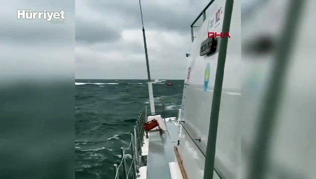 Marmara Denizi İmralı Adası açıklarında kargo gemisi battı