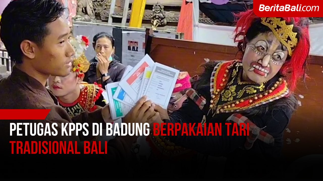 Petugas KPPS di Badung Berpakaian Tari Tradisional Bali