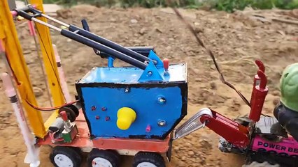 diy tractor mini borewell drilling machine _ science project _ submersible water pump