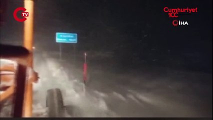 Antalya-Konya karayolunda kar yağışı!