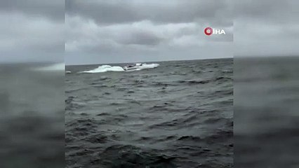 Sahil güvenlik ekipleri batan geminin bulunduğu bölgeyi böyle tarıyor