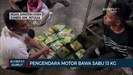 Polisi Tangkap Pengendara Motor yang Bawa Sabu Seberat 13 Kg