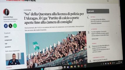 Signor Questore basta stronzate contro la nostra AKRAGAS calcio
