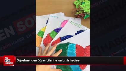 Öğretmenden öğrencilerine anlamlı hediye