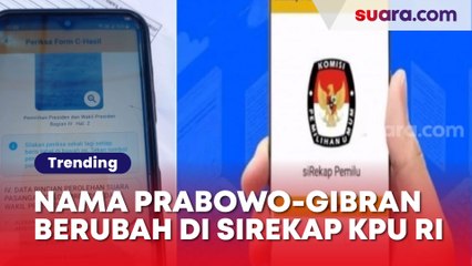 BREAKING NEWS! Nama Prabowo-Gibran Berubah Jadi Bernoulli & Bohr di Aplikasi Sirekap KPU RI