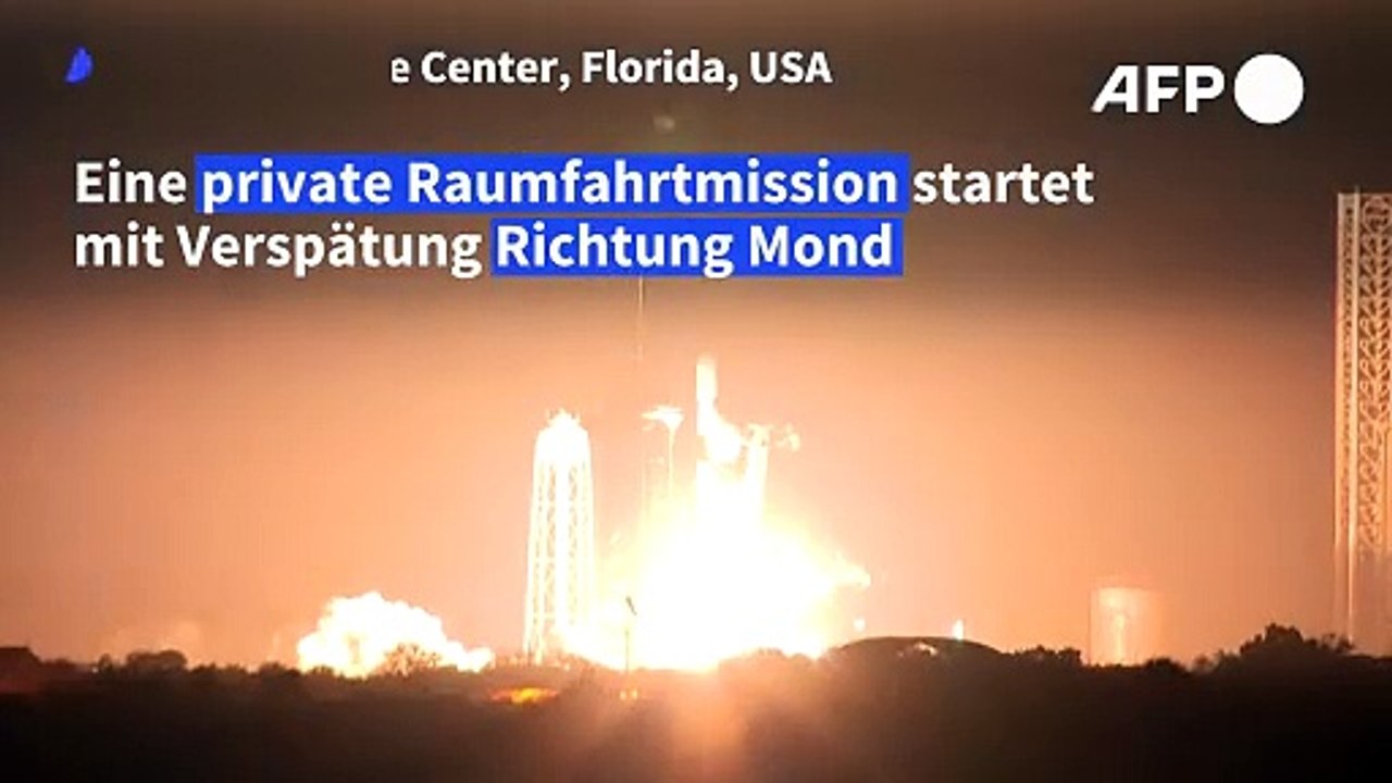 Private US-Mondlandemission startet mit Verspätung