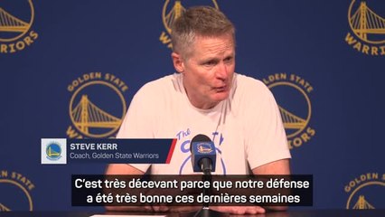 Warriors - Kerr : “Je ne voulais pas que Klay fasse faute”