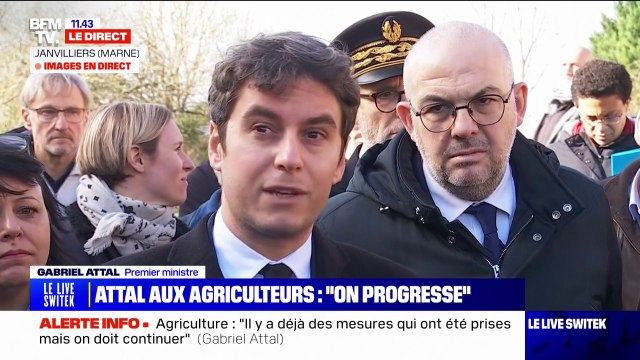 Gabriel Attal, sur la colère des agriculteurs: Il faut maintenir le dialogue, car il faut qu'on puisse rendre des comptes et montrer que ça progresse