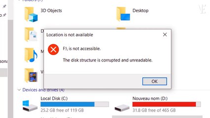 How To Fix The Disk Structure Is Corrupted And Unreadable and Hard Drive is not accessible in Windows 11 / 10