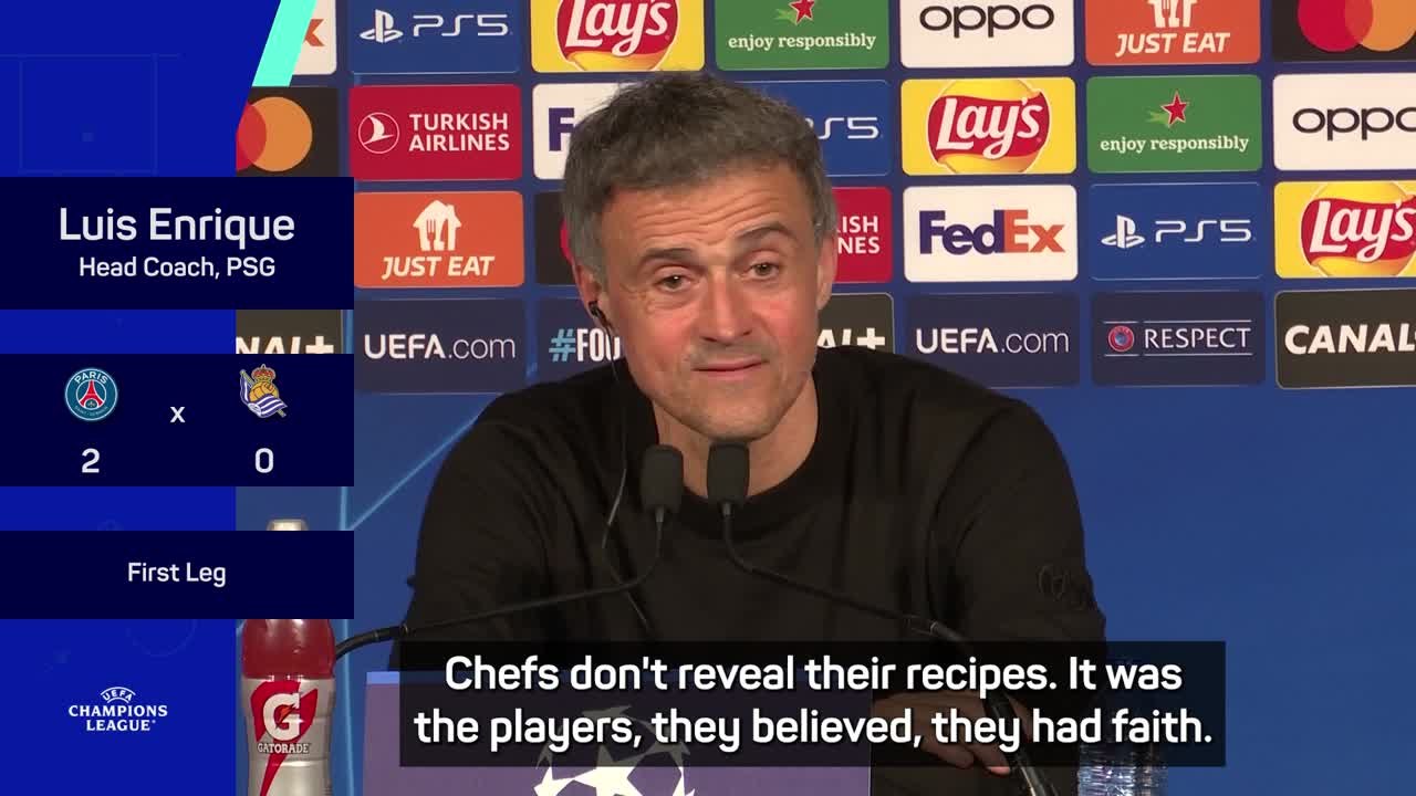 "Chefs don't reveal their recipes" -Luis Enrique after PSG win