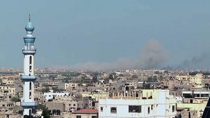 أعمدة دخان متصاعدة فوق خان يونس