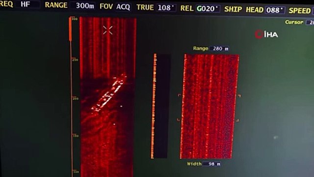Batan kuru yük gemisi 51 metre derinlikte görüntülendi