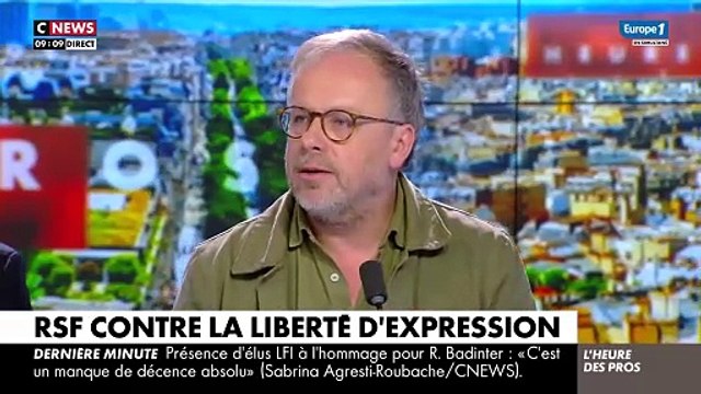 Pascal Praud s'écharpe avec Christophe Deloire, secrétaire général de RSF, sur CNews.