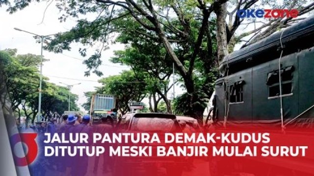 Truk Tronton Nekat Melintas, Jalur Pantura Demak-Kudus Ditutup Meski Banjir Mulai Surut