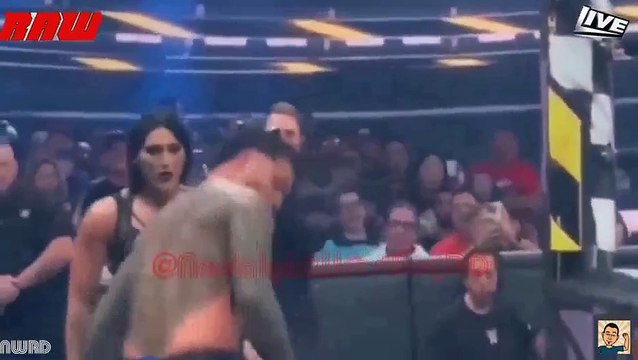 Rhea Ripley hitting on Jey uso after Her dirty dom got superkick WWE FastLane (2023)