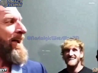 Triple bump into Logan paul video moment backstage on WWE Smackdown (February 9 2024)