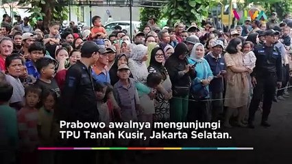 H+1 Pencoblosan, Prabowo Ziarah ke Makam Orang Tua