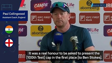 Collingwood 'honoured' to hand Stokes his 100th Test cap
