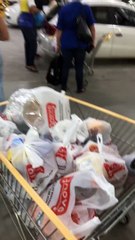 Shopping Cart Gets Turned Upside Down